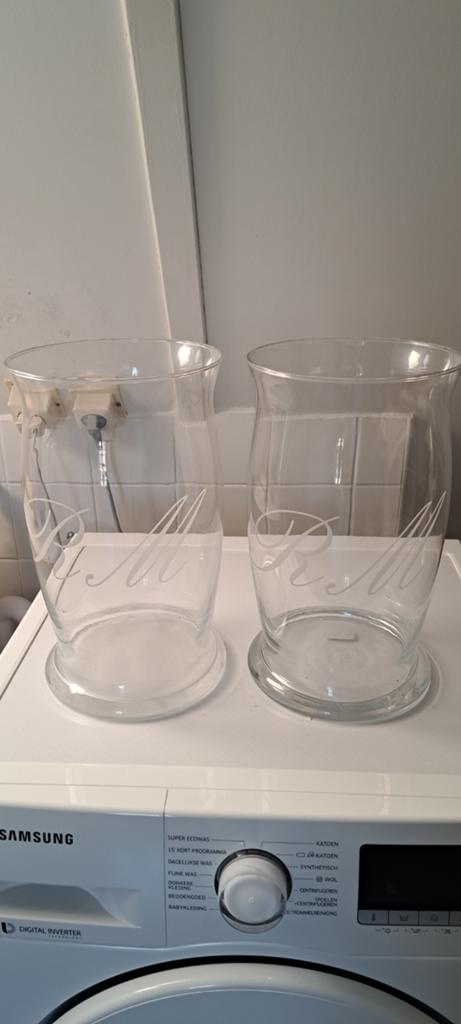 2 mooie riviera maison vazen, Ophalen, Overige kleuren, Minder dan 50 cm, Glas