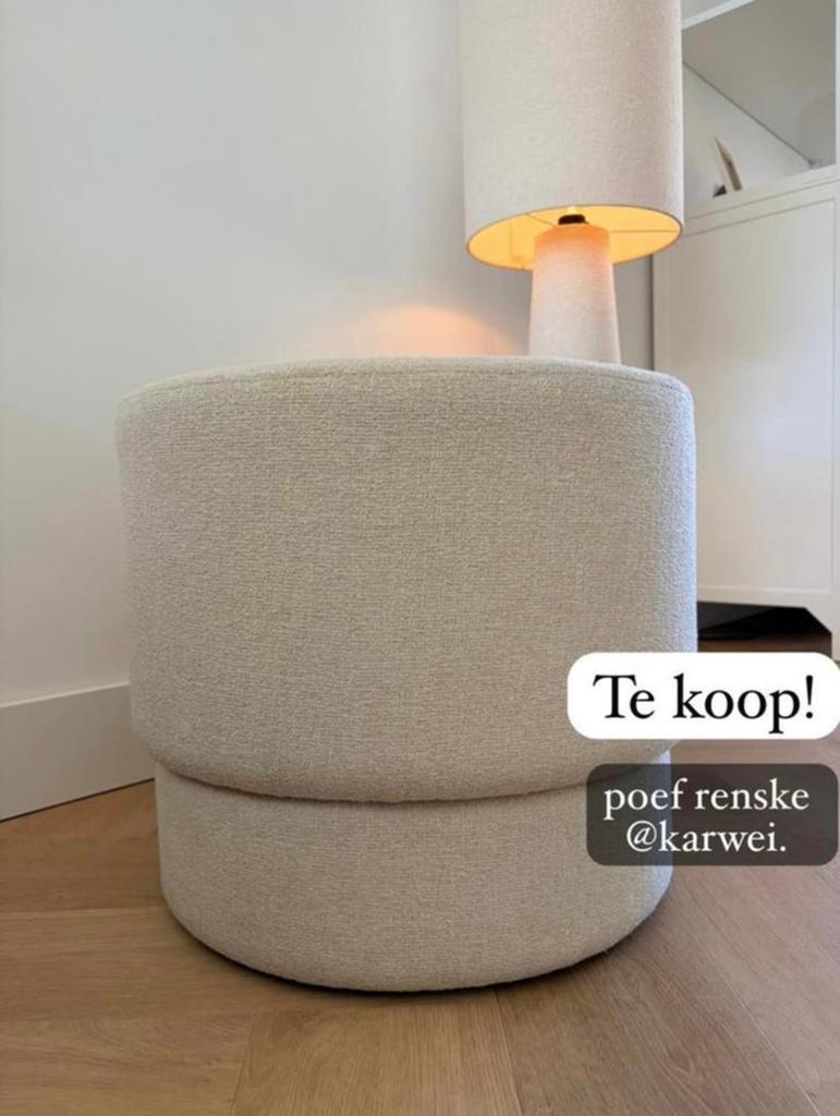 Poef., Ophalen, Nieuw, Rond, Minder dan 50 cm