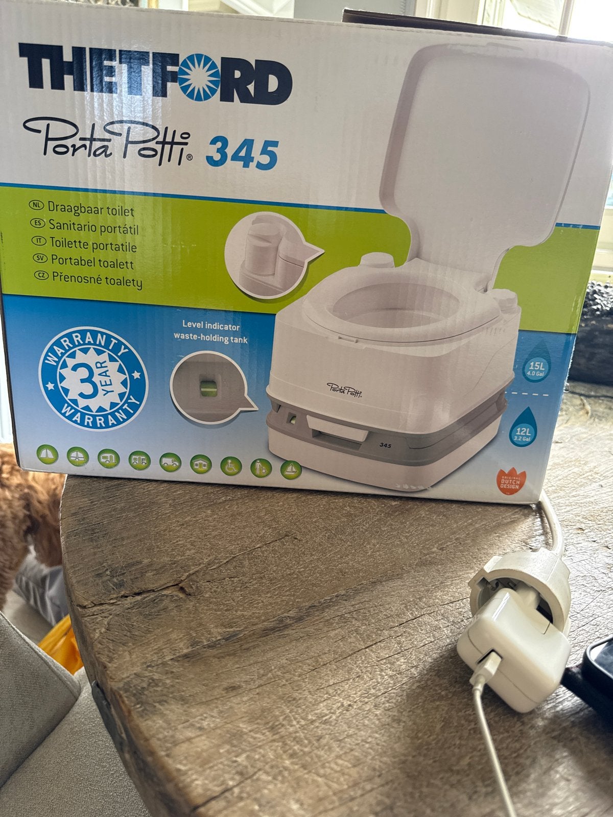 Thetford Porta Potti 345 Draagbaar Toilet - Nieuw in Doos, Ophalen of Verzenden, Zo goed als nieuw
