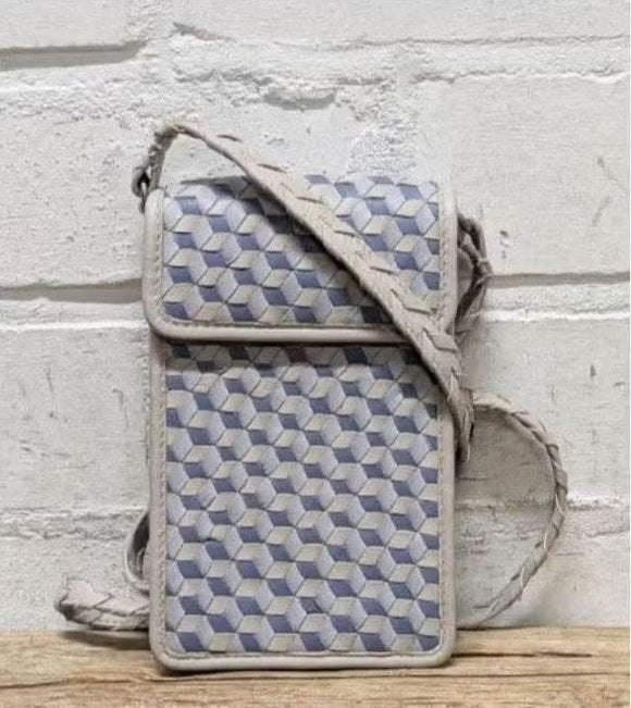 YAYA - Gevlochten leren telefoontasje - Crossbody - Nieuw, Nieuw, Ophalen of Verzenden, X, Leer