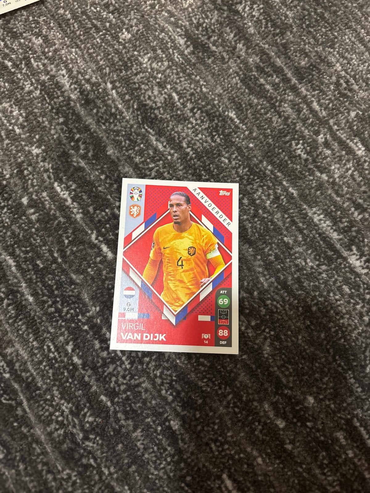 Virgil van Dijk Aanvoerder Spelerskaart - Topps, Ophalen, Zo goed als nieuw, Overige binnenlandse clubs, Spelerskaart