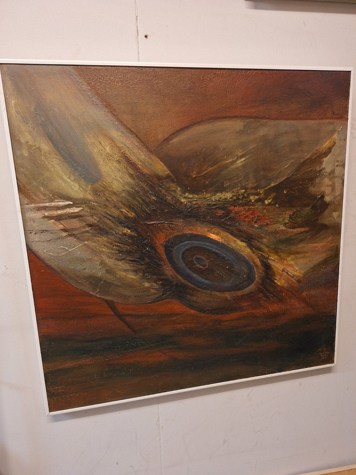 Abstract Schilderij Usha Bhalla, India, 1975, Antiek en Kunst, Ophalen of Verzenden