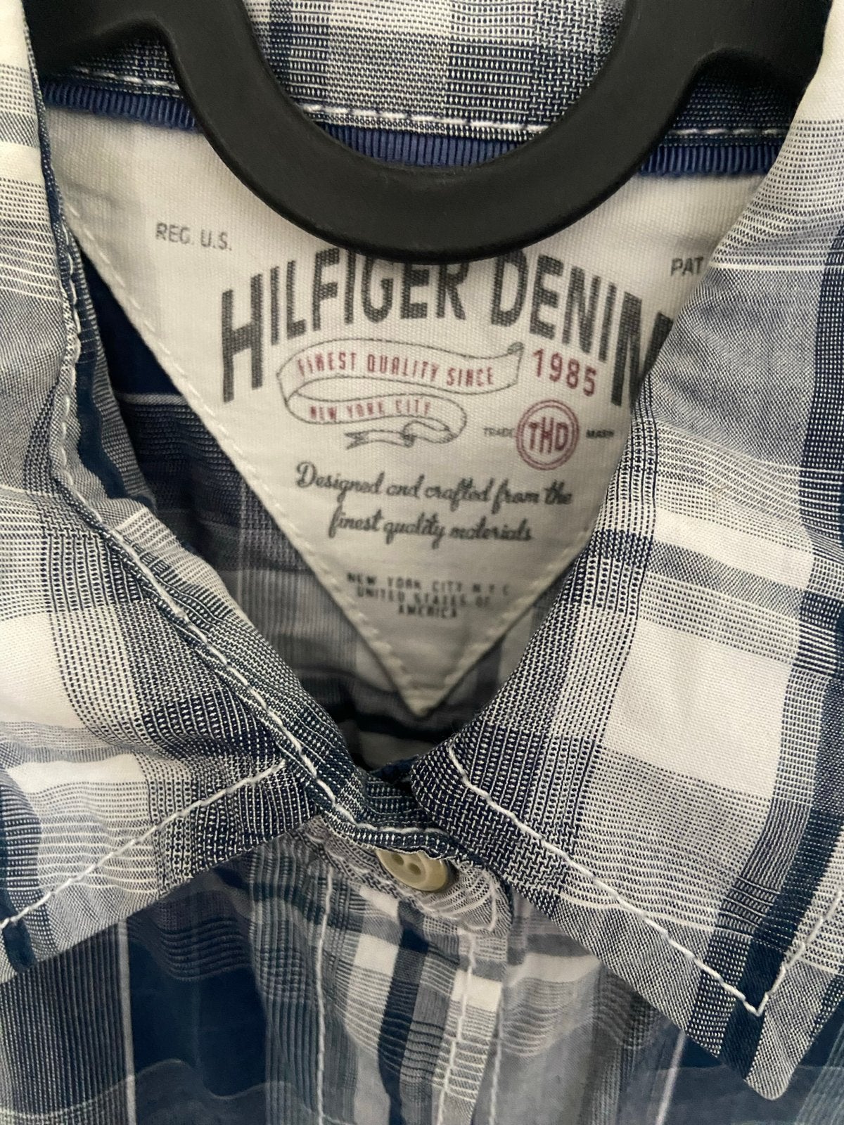 Hilfiger Denim Blouse - Geruit in Blauw/Wit, Verzenden, Zo goed als nieuw, Blauw