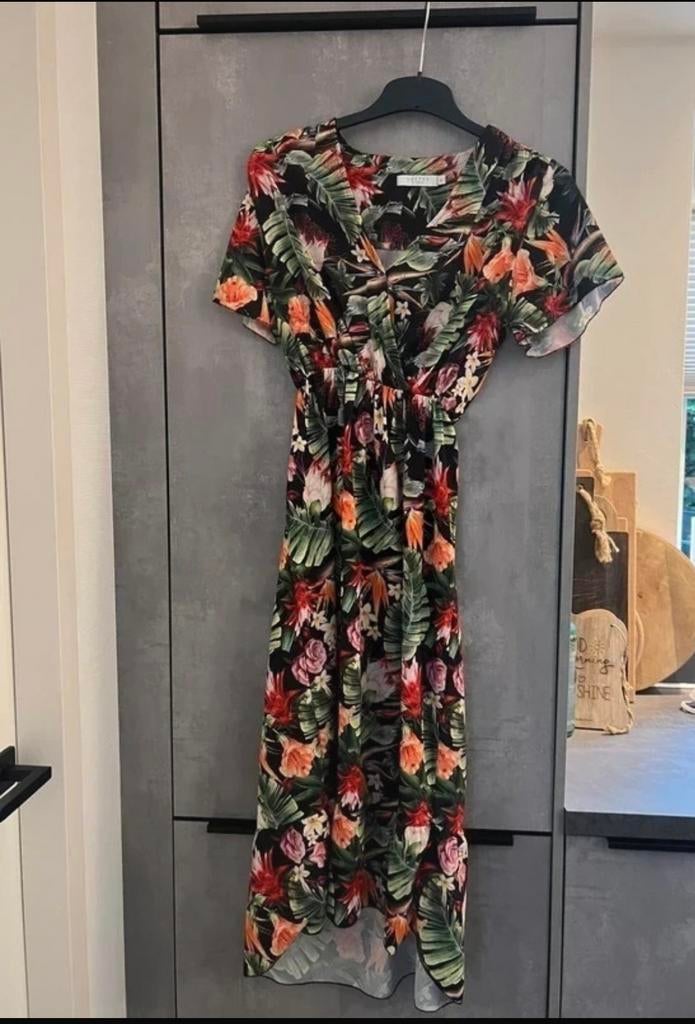 Costes tropical ruffle dress jurk maat 36, Ophalen of Verzenden, Zo goed als nieuw, Maat 36 (S), Boven de knie