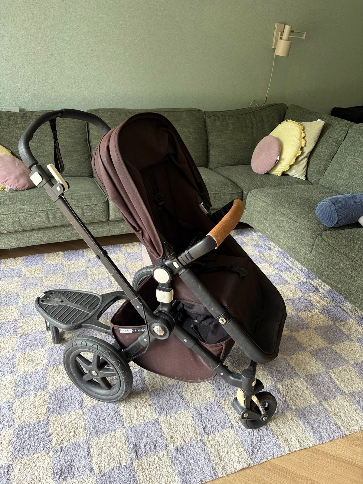 Bugaboo Cameleon 3 kinderwagen met meerijdplankje, Gebruikt, Bugaboo, Verstelbare duwstang, Ophalen