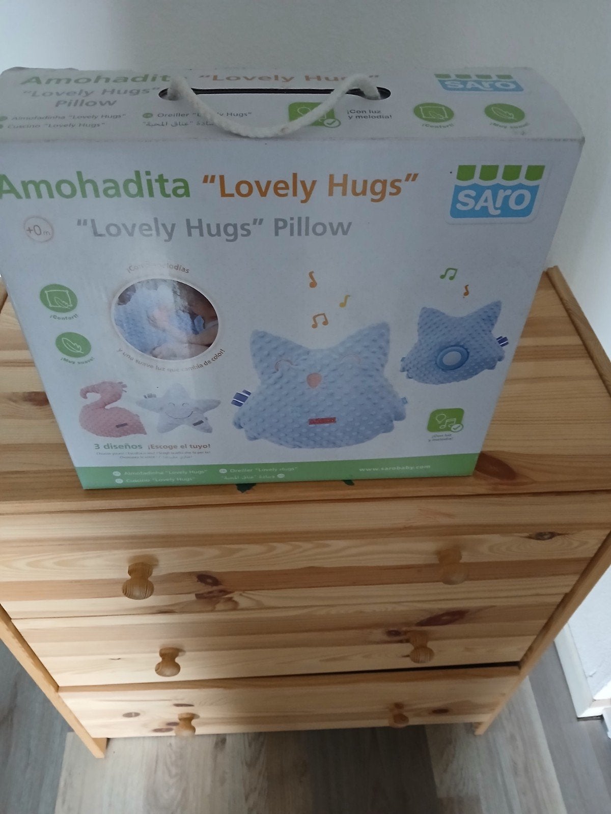 Amohadita "Lovely Hugs" Pillow - Babykussen met melodie, Overige merken, Meerkleurig, Hoofdkussen, Nieuw