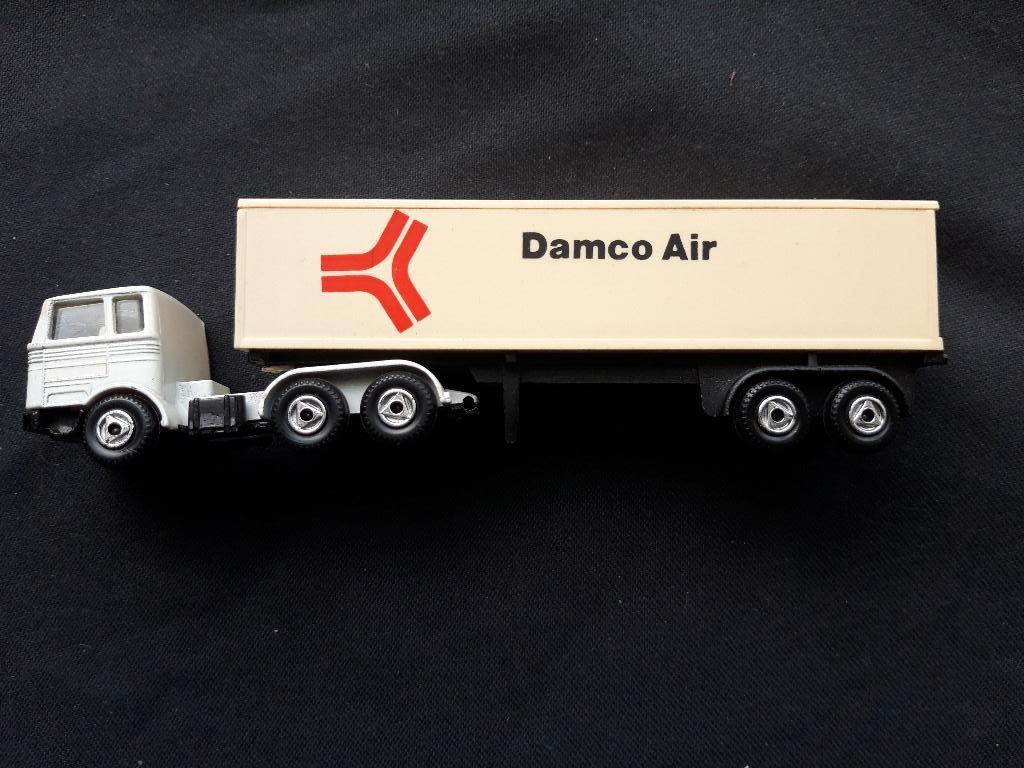 Mercedes-Benz trekker & oplegger Damco Air - Efsi 1:87 H0, Hobby en Vrije tijd, Ophalen of Verzenden, Gebruikt, Bus of Vrachtwagen