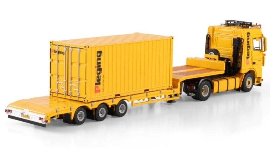 WSI DAF XF95 SPACE CAB + DIEPLADER + 20FT CONTAINER PLEGING, ., Nieuw, Ophalen of Verzenden, Bus of Vrachtwagen