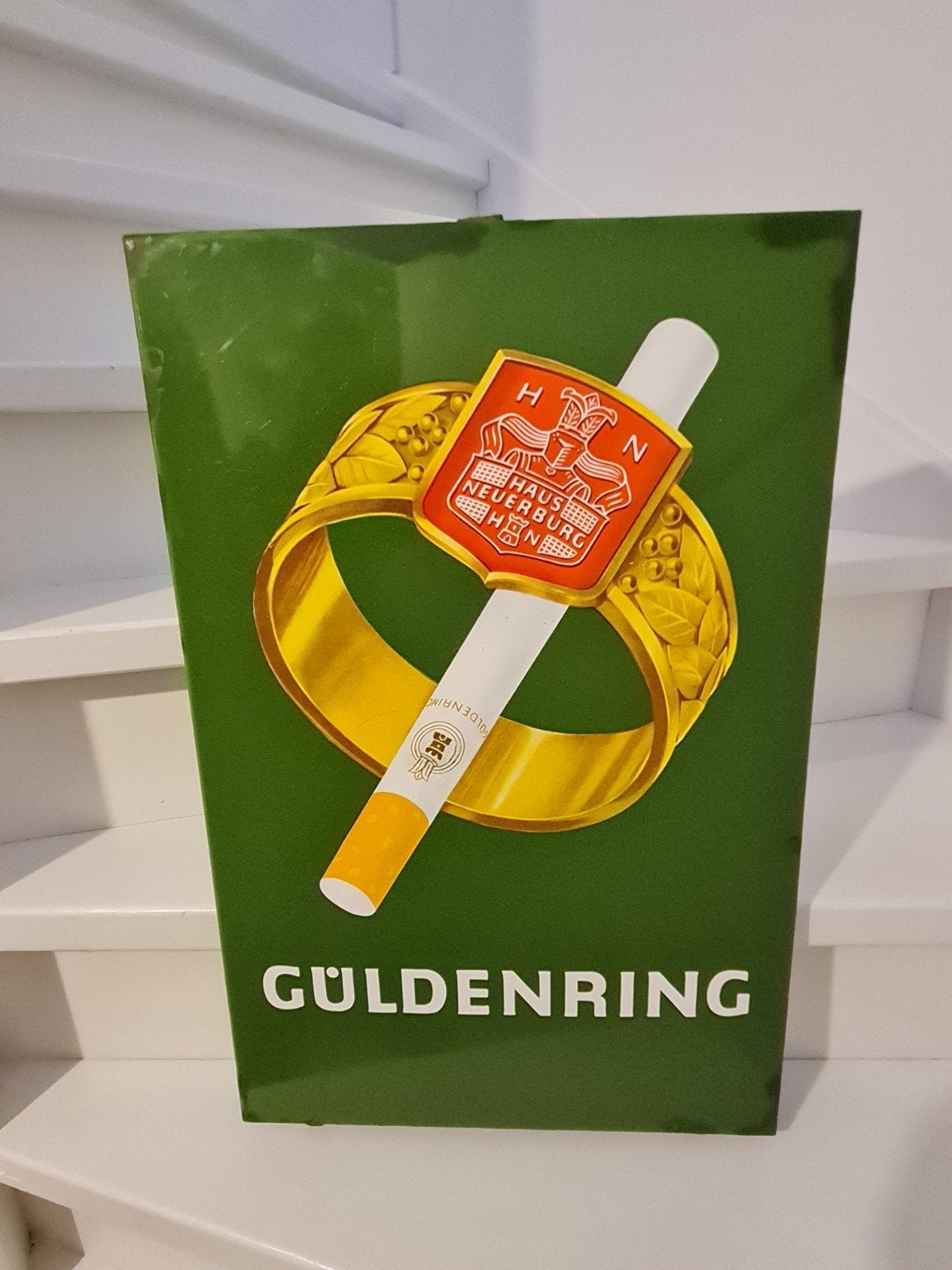 Emaille bord guldenring, Verzamelen, Merken en Reclamevoorwerpen, Ophalen of Verzenden, Zo goed als nieuw, Reclamebord