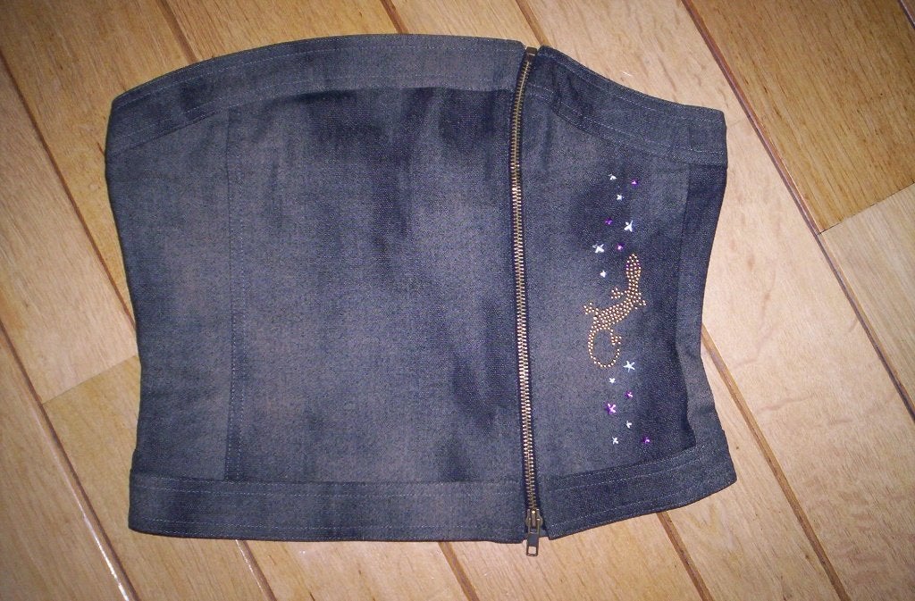 HENNES top strapless spijker maat 38 - nieuw -, Maat 38/40 (M), Blauw, Nieuw, Ophalen of Verzenden