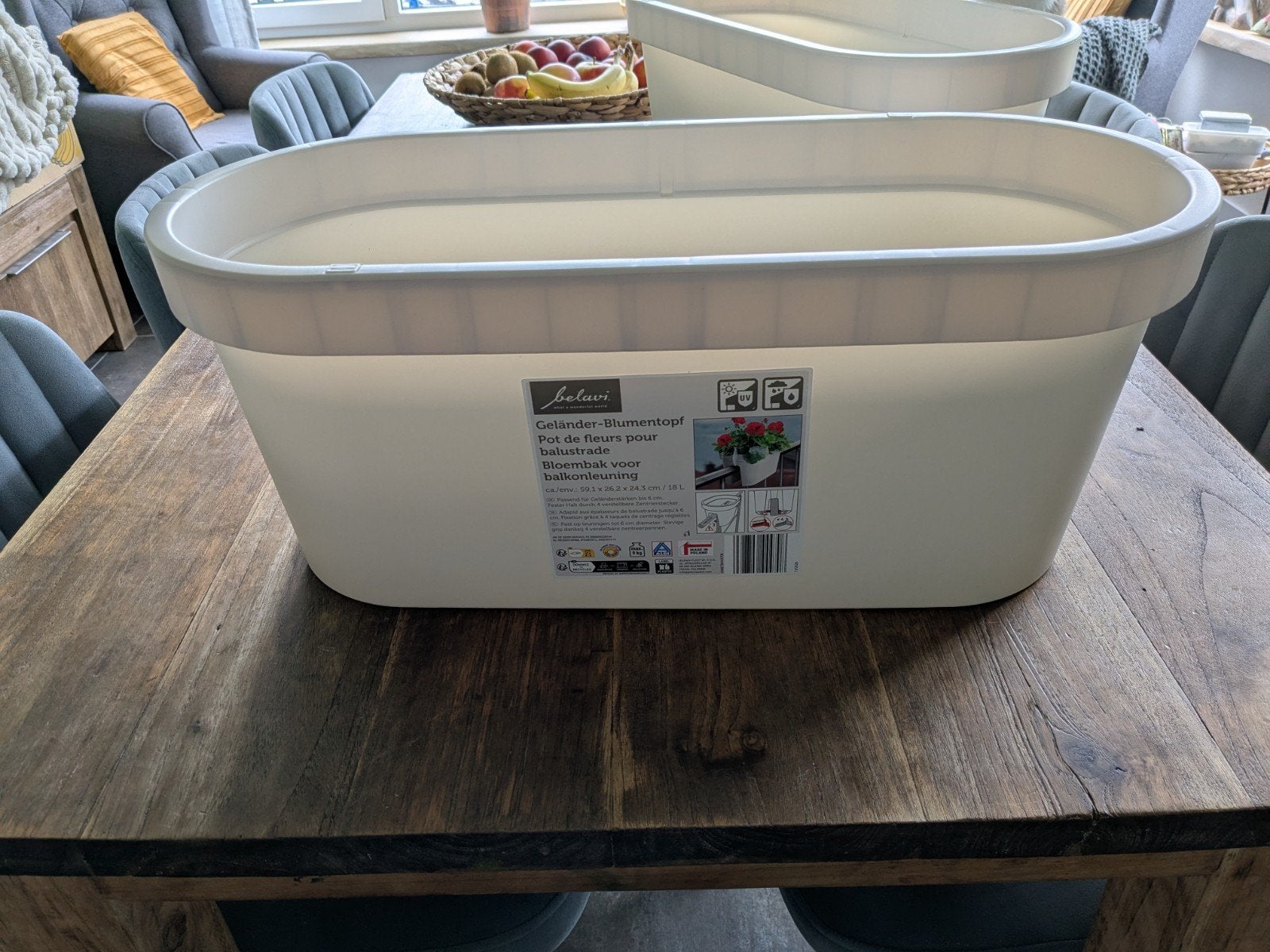 Nieuwe Belavi Balkon Bloembakken - Set van 2, Ophalen, Kunststof, Minder dan 30 cm, Nieuw