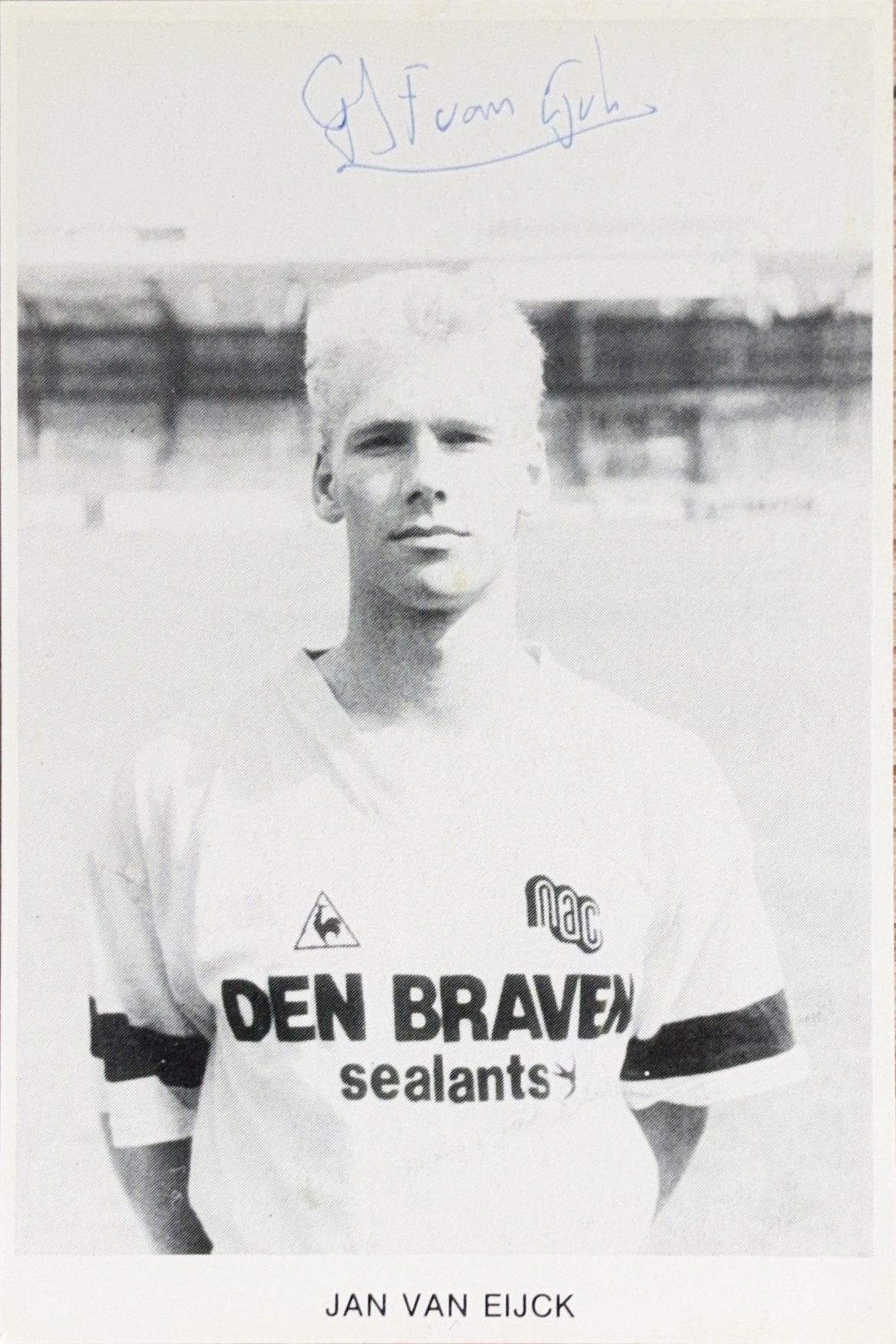 Spelerskaart Jan van Eijck - NAC Breda - seizoen 1989/1990, Verzenden, Zo goed als nieuw, NAC Breda, Spelerskaart