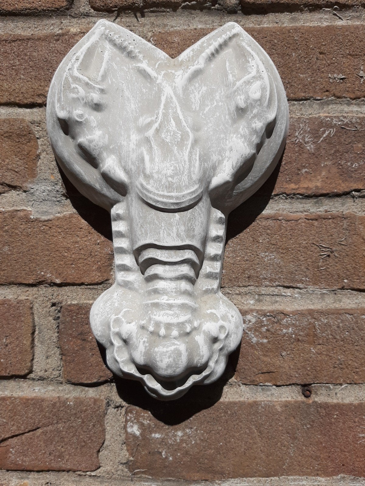 Kreeft wanddecoratie betonnen beeld tuinbeeld beton, Ophalen of Verzenden