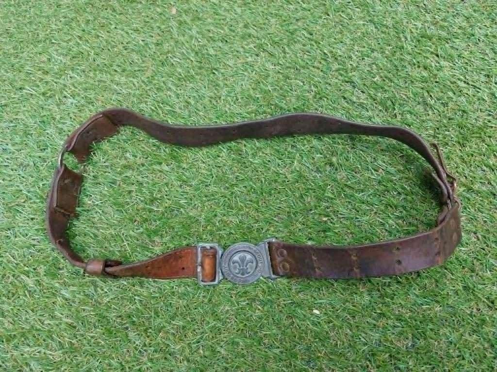 Britse WO2 Boy Scouts "Be Prepared" lederen riem, Ophalen of Verzenden, Overige soorten, Engeland, Kleding of Schoenen