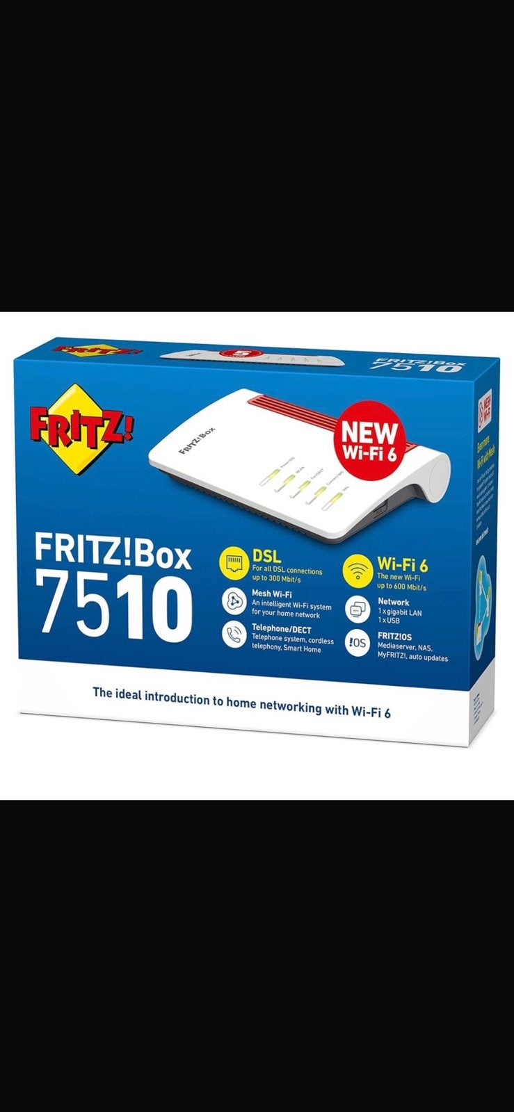 Fritzbox 7510, Computers en Software, Routers en Modems, Verzenden, Zo goed als nieuw