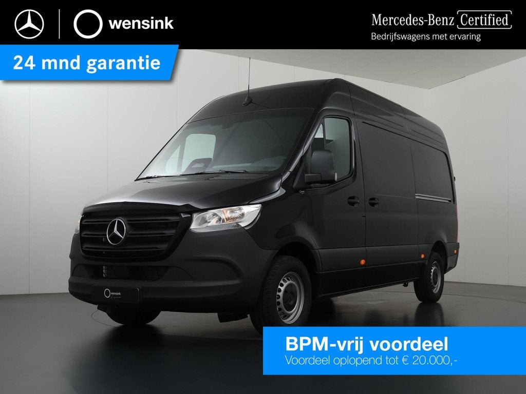 Mercedes-Benz Sprinter 317 L2H2 RWD PRO | BPM Vrij | Dubbele, Auto's, Bestelauto's, Automaat, 4 cilinders, Zwart, Bedrijf