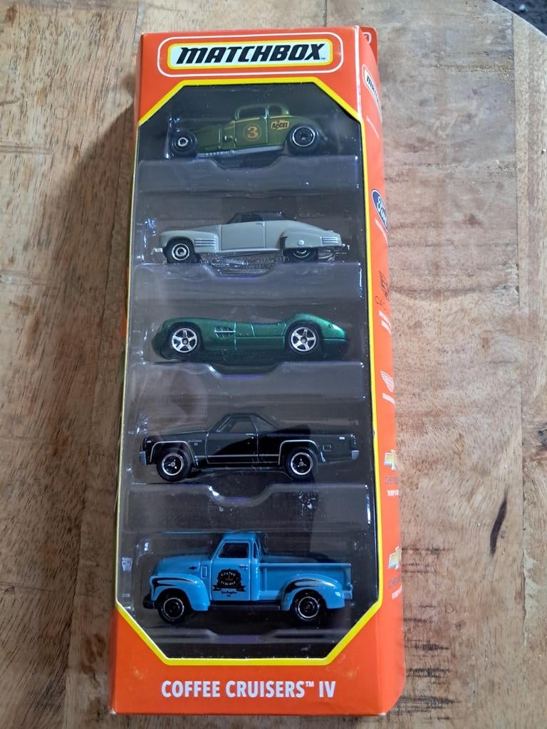 Matchbox Coffee Cruisers IV 5 pack Ford Cadillac Chevrolet, Ophalen of Verzenden, Zo goed als nieuw, Auto