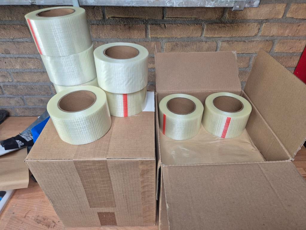 Sterk gewapend tape - Diverse rollen beschikbaar, Ophalen of Verzenden, Zo goed als nieuw, 250 mm of meer, Overige typen