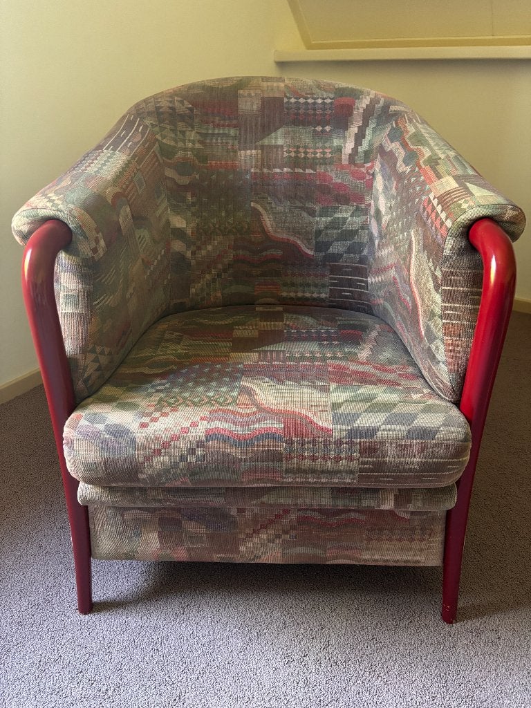 Fauteuils 2x, Huis en Inrichting, Ophalen, Hout, Gebruikt, Minder dan 75 cm