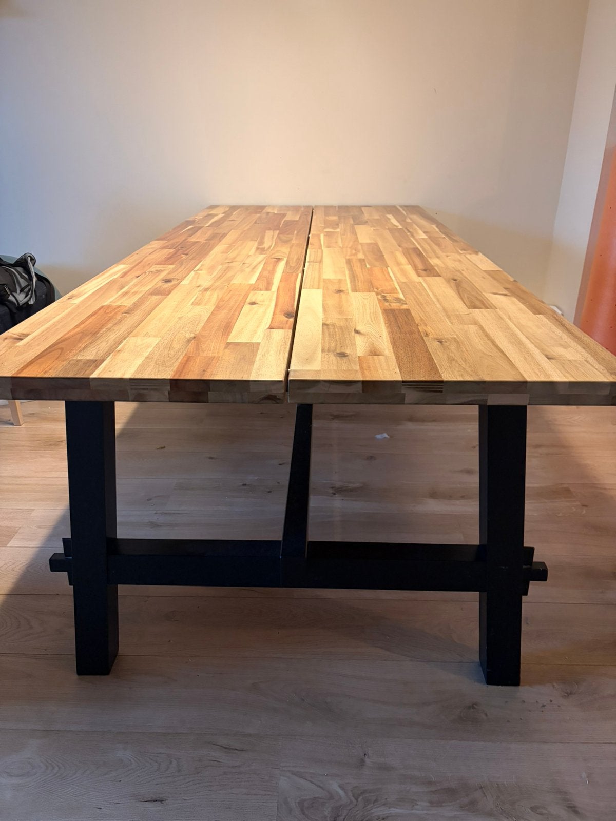 Ikea skogsta tafel, Ophalen, Eikenhout, 200 cm of meer, 50 tot 100 cm