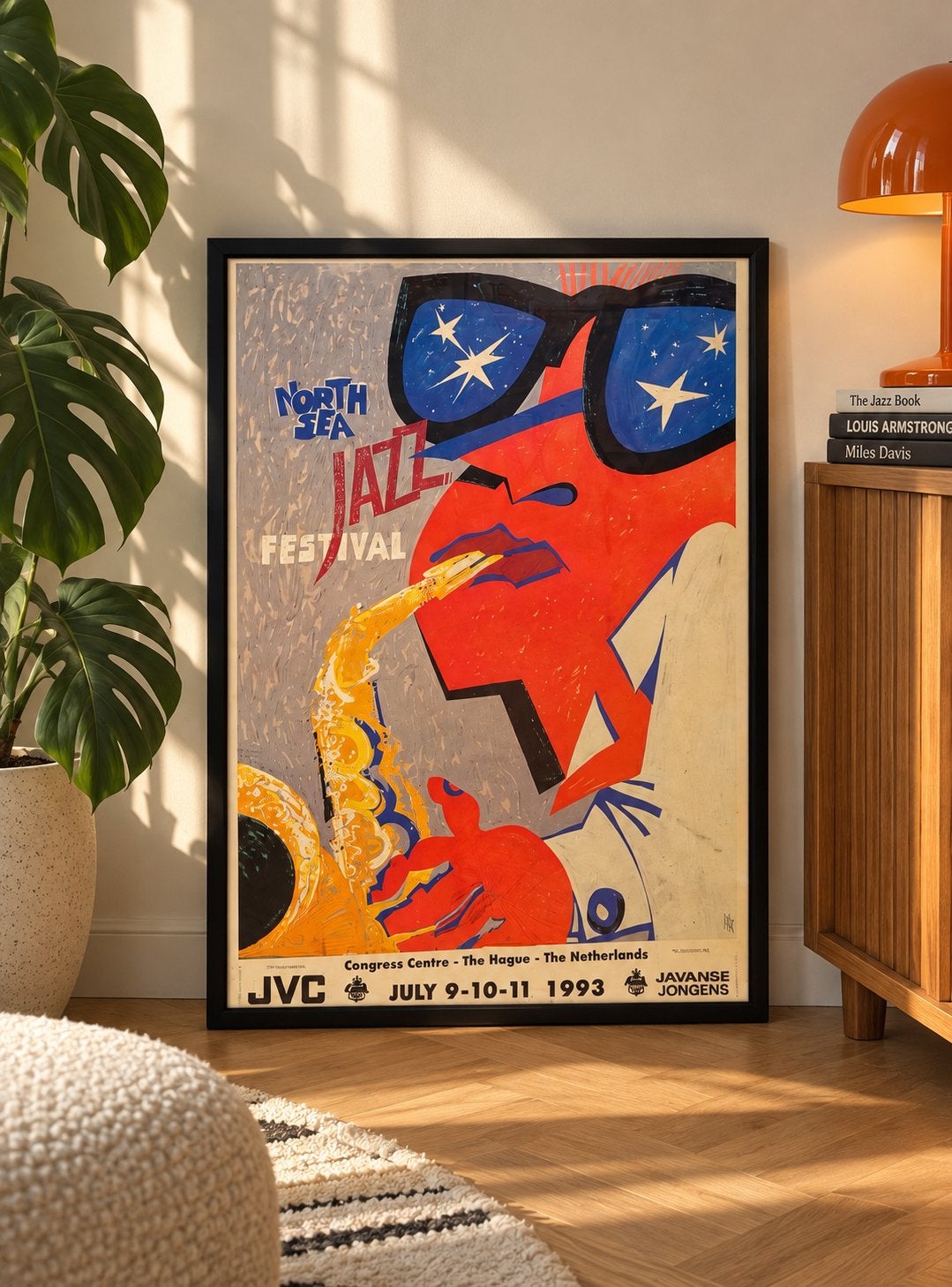 Originele North Sea Jazz Festival poster 1993 in lijst, Verzamelen, Posters, Ophalen, Met lijst, A1 t/m A3, Muziek