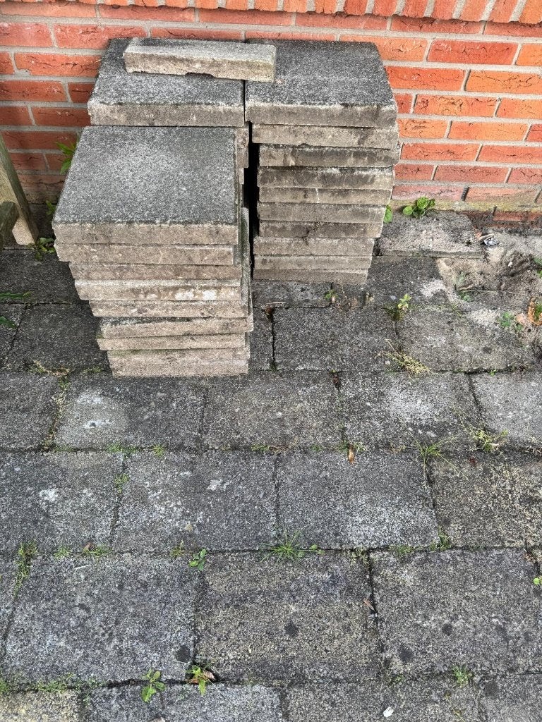 tuintegels gratis, Tuin en Terras, Overige Tuin en Terras, Ophalen, Gebruikt