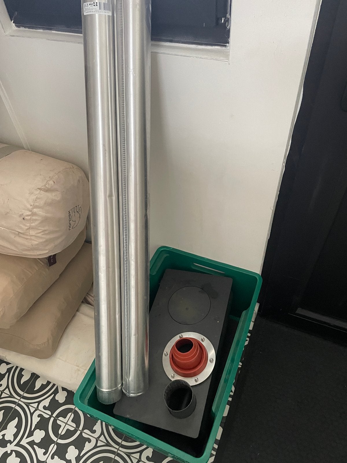 Tentkachel + stove jack, Ophalen, Gebruikt, Vrijstaande haard, Houthaard