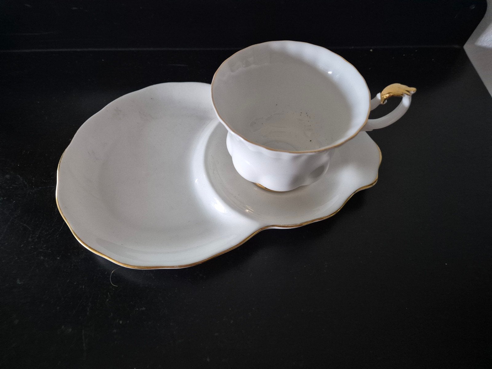 Tennisset val d or royal albert porselein, Ophalen of Verzenden, Gebruikt, Porselein, Kop en/of schotel