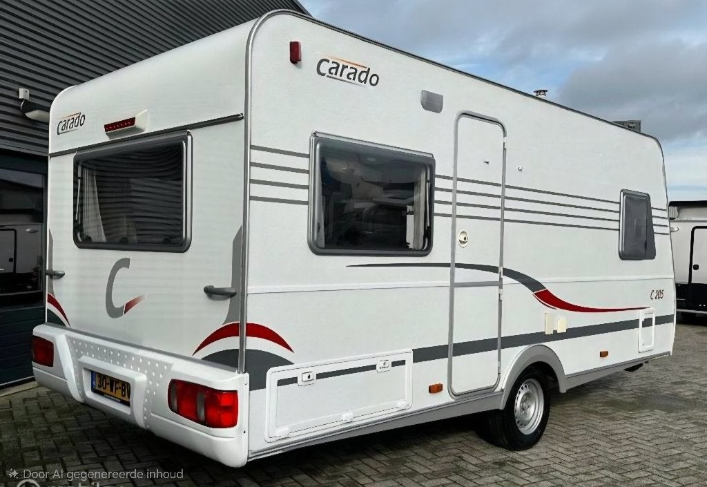 Caravan Carado C205 / 4 personen | Fransbed, Caravans en Kamperen, Rondzit, Schokbreker, Particulier, Vast bed
