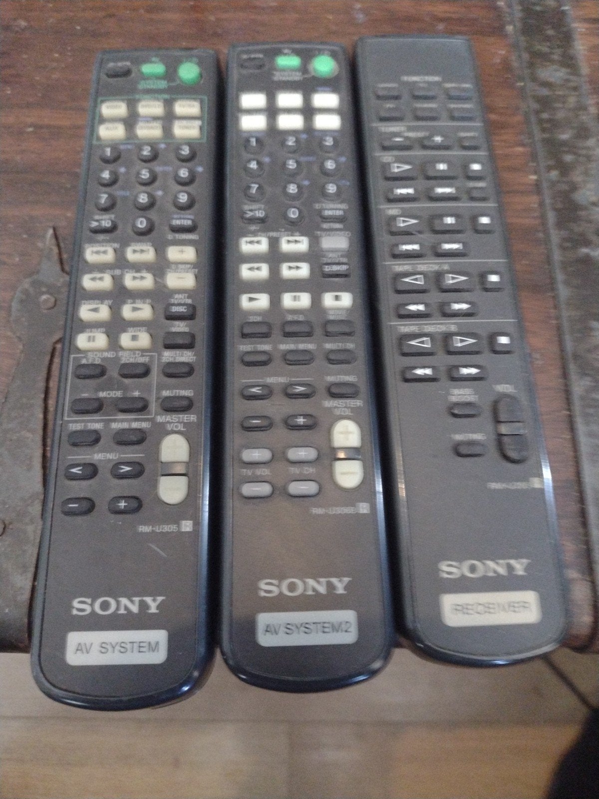 3 Sony Afstandsbedieningen: AV System, AV System 2, Receiver, Ophalen of Verzenden, Gebruikt, Origineel, Mediaspeler