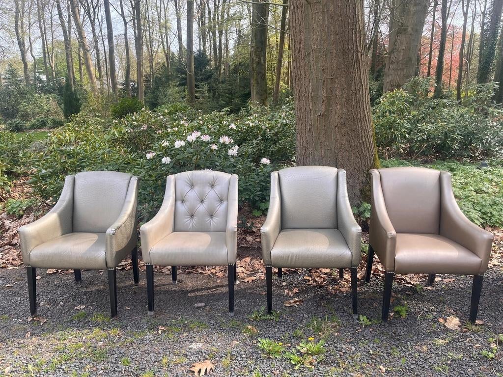 4 Ripa eetkamer fauteuils van Keijser & Co, Huis en Inrichting, Stoelen, Ophalen, Gebruikt, Overige kleuren, Vier