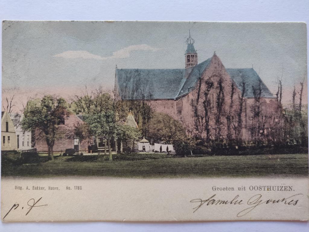 X2430 Oosthuizen 1906 naar Schermerhorn, Ophalen of Verzenden, Voor 1920, Noord-Holland