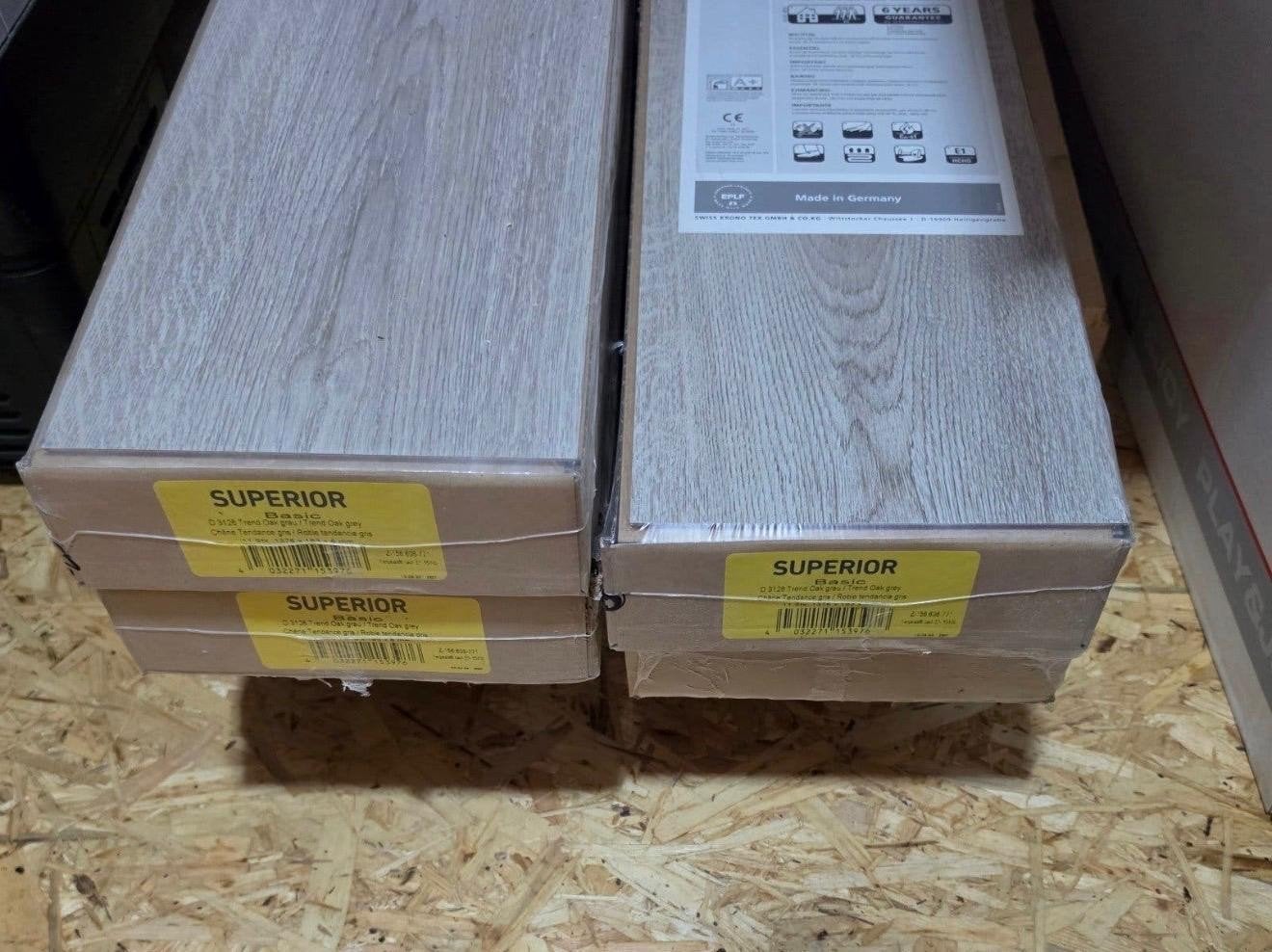 Nieuw laminaat Trend Oak Grey - 6 ongeopende pakken, Ophalen