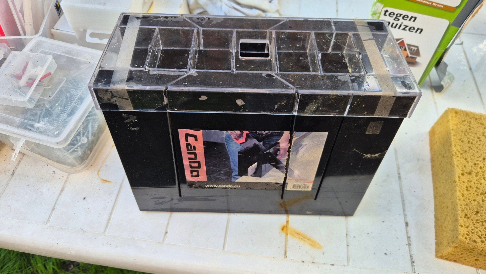 Cando Verstekbak - Kunststof - Zwart - tot 120mm hoog, Ophalen of Verzenden, Gebruikt