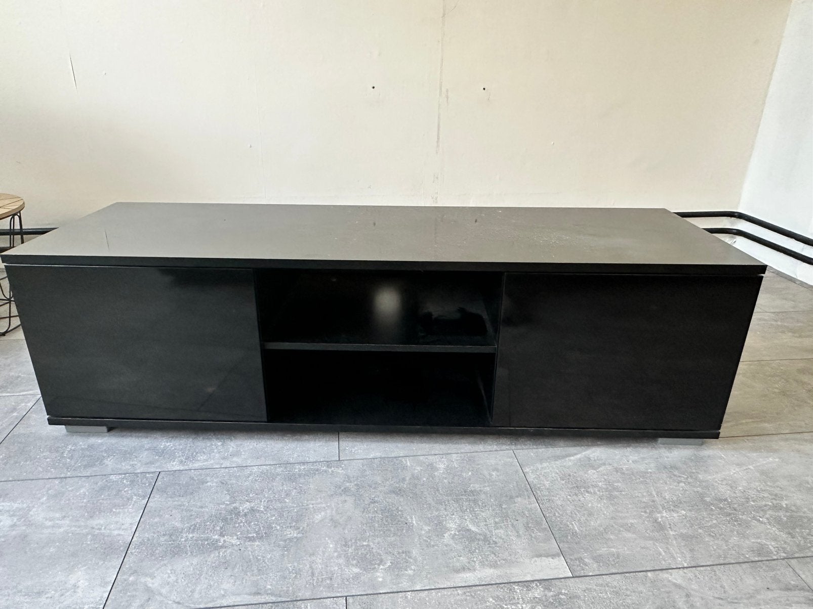 Tv meubel hoogglans zwart, Ophalen, Gebruikt, 25 tot 50 cm, Minder dan 100 cm