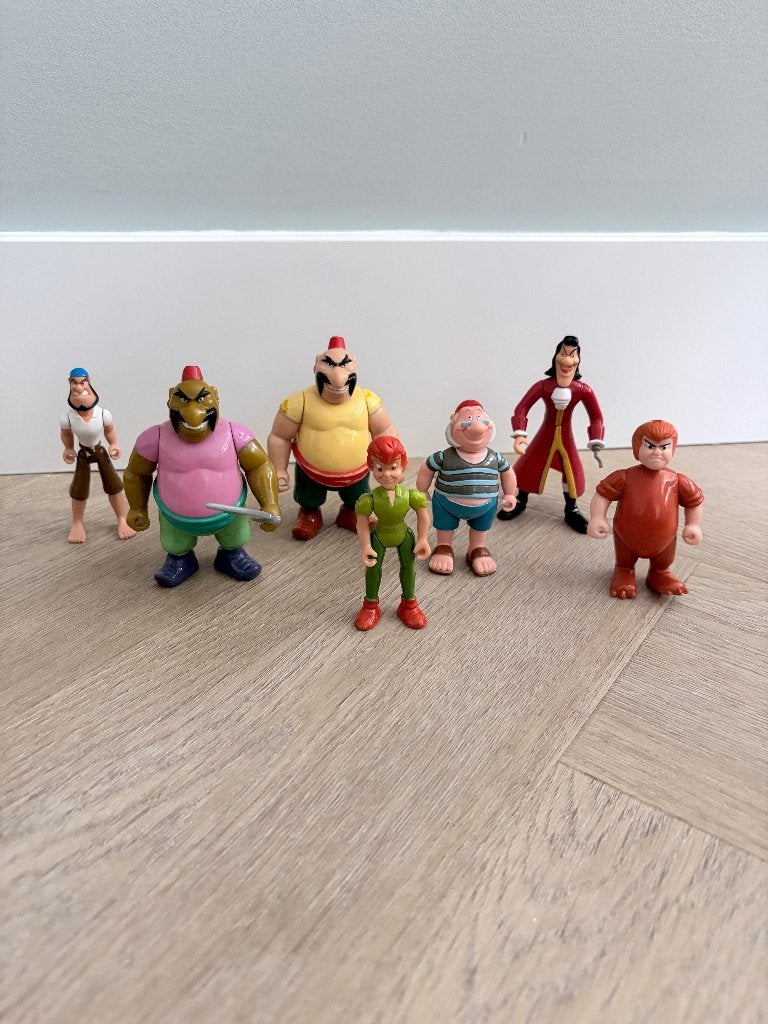Peter Pan Famosa Disney Vintage Figuren Set 7 Stuks, Ophalen of Verzenden, Zo goed als nieuw