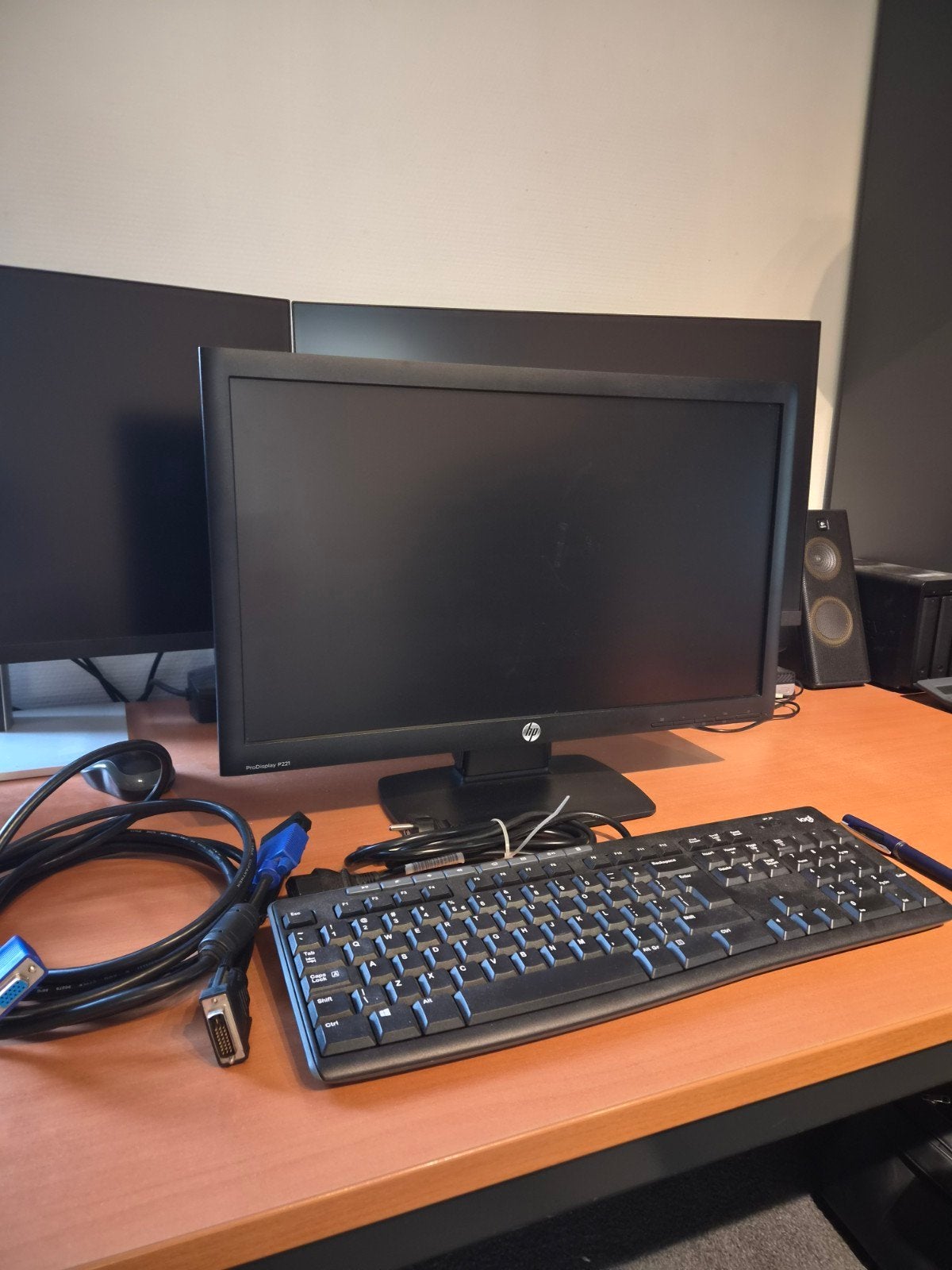 HP ProDisplay P221 21.5 inch monitor met kabels, Gebruikt, Ophalen of Verzenden, HP, DVI