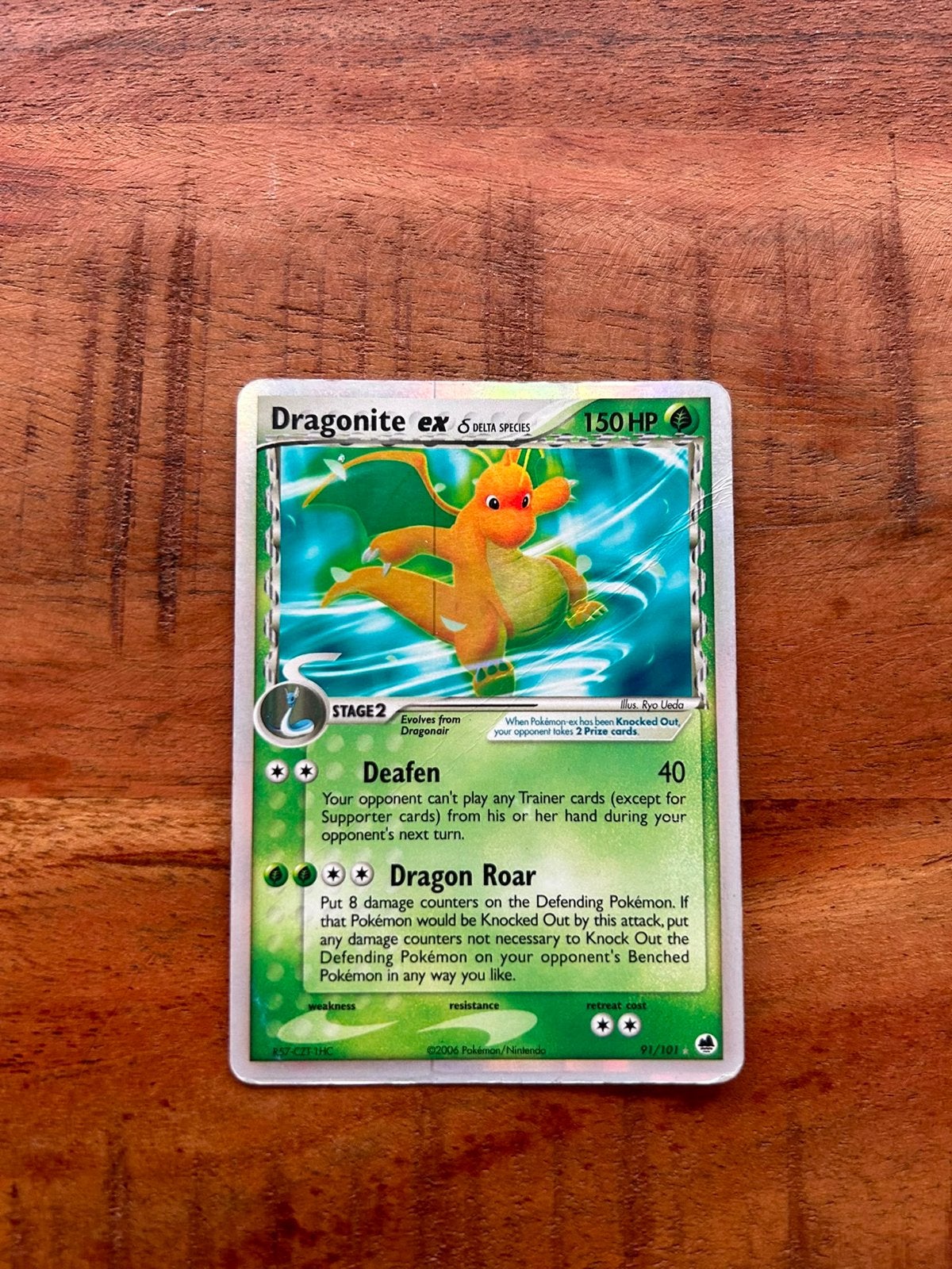 Dragonite ex Delta Species Pokémon kaart (Holo), Ophalen of Verzenden, Gebruikt, Losse kaart, Foil