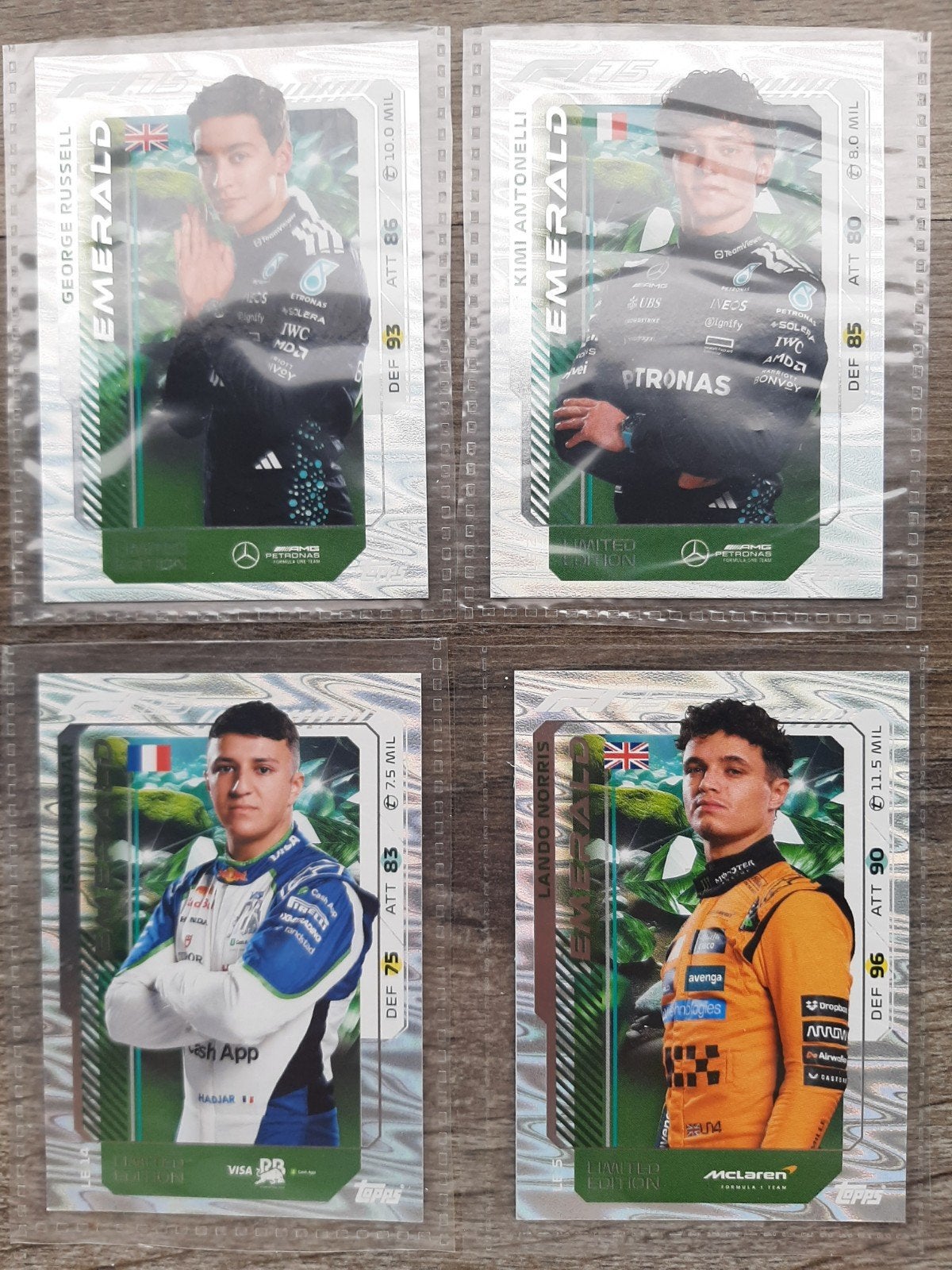 Topps F1 Emerald Limited Edition Kaarten, Ophalen of Verzenden, Zo goed als nieuw, Speelkaart(en)