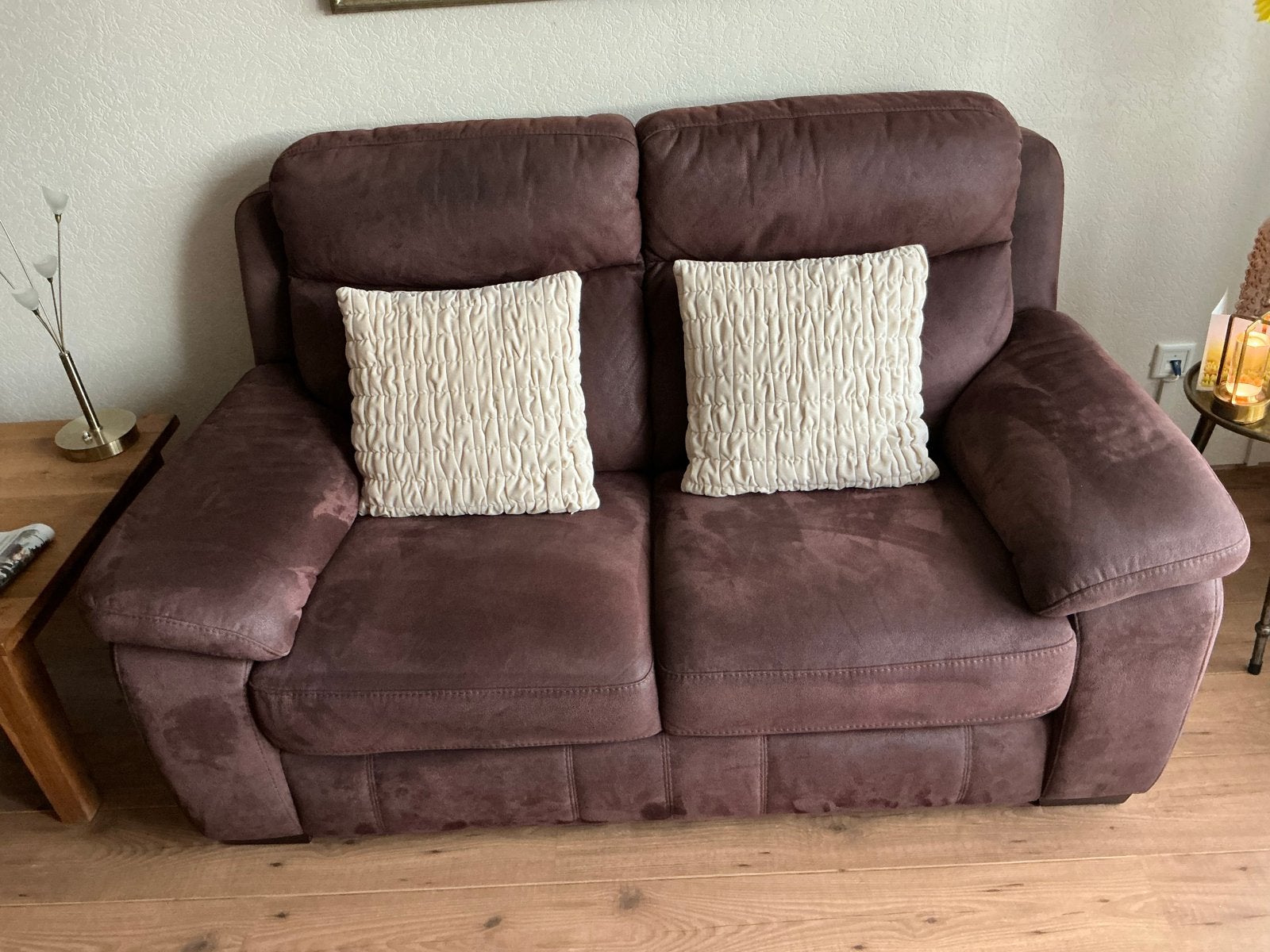 2-zitsbank bruin - 160x95x96 cm - Zeer goede staat, Ophalen, 150 tot 200 cm, Tweepersoons, 75 tot 100 cm