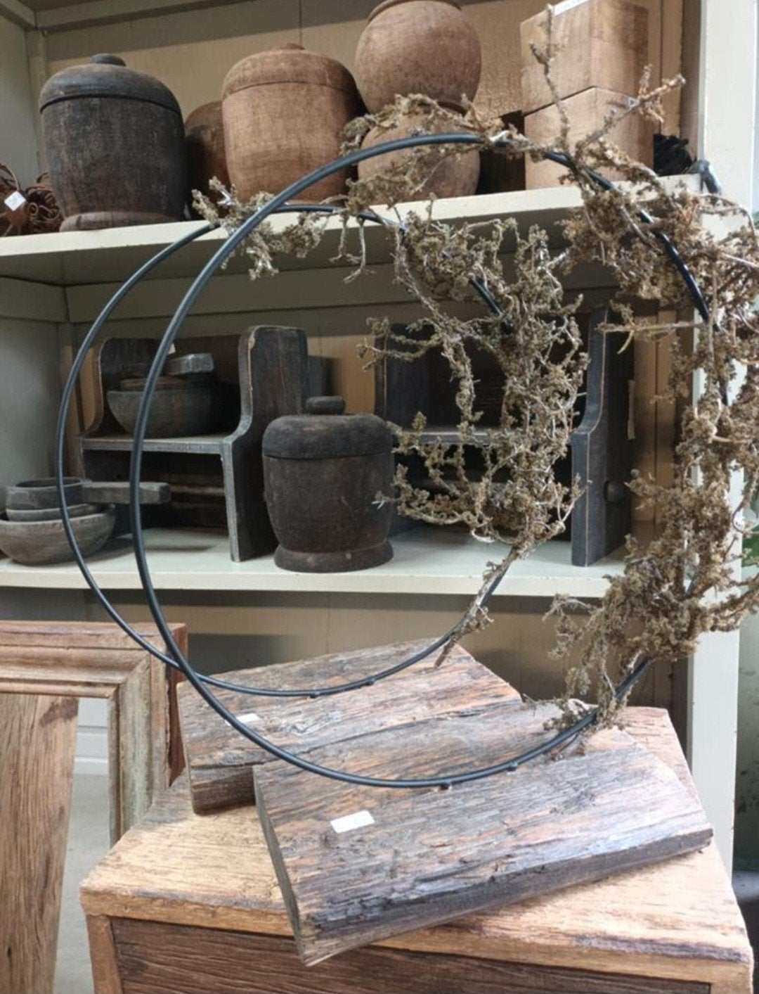 Decoratieve cirkel op truckwood voet, Ophalen of Verzenden, Nieuw