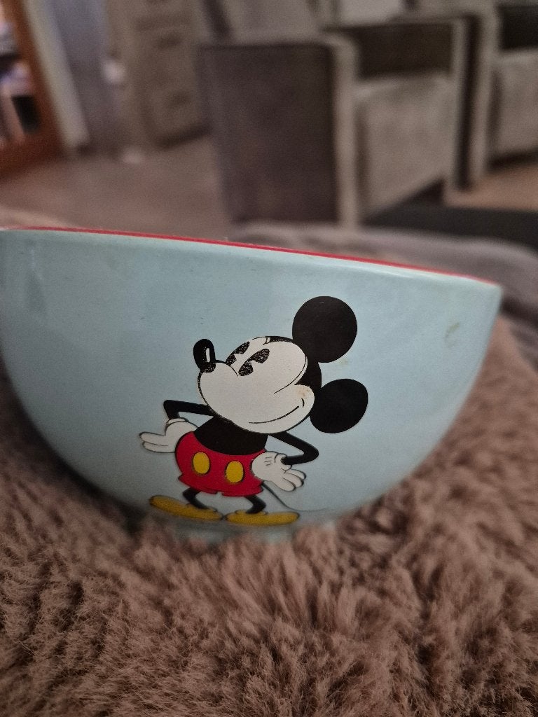 Keramisch micky mouse kommetje, Ophalen of Verzenden, Mickey Mouse, Zo goed als nieuw, Beeldje of Figuurtje