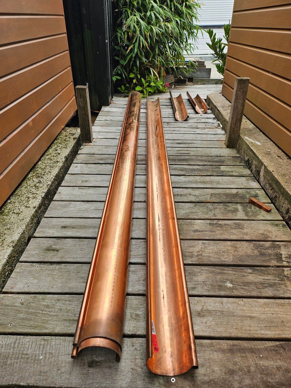 Koperen dakgoot en toebehoren 12 meter, Ophalen, Overige materialen, 6 meter of meer, Nieuw
