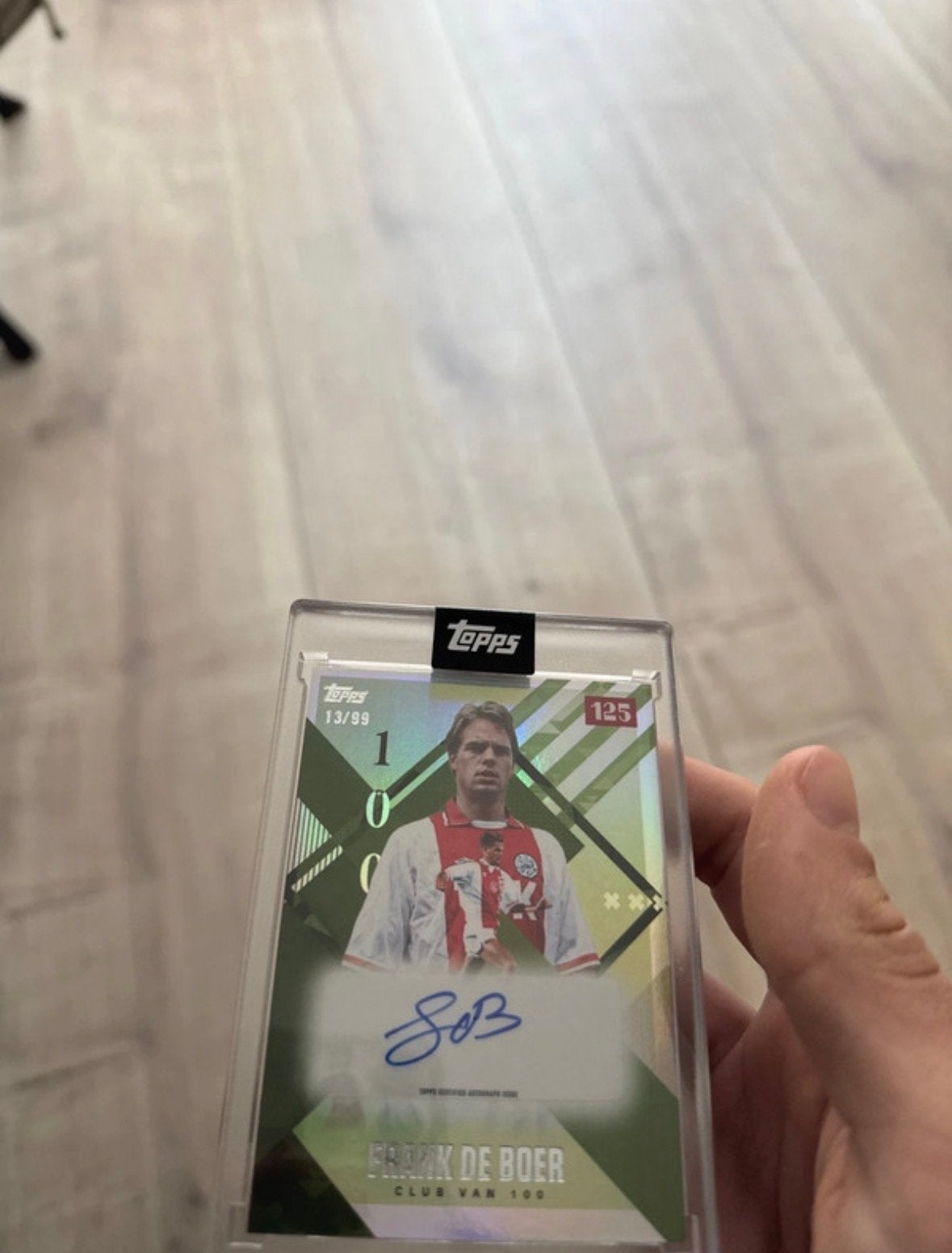 Frank de Boer Topps 2025 Ajax 125th Anniversary Auto /99, Ophalen of Verzenden, Zo goed als nieuw, Ajax, Spelerskaart