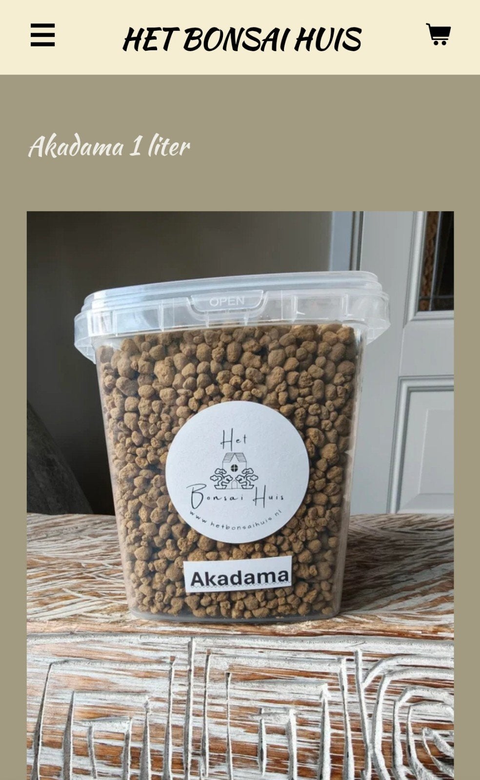 Akadama 1 ltr, Ophalen of Verzenden