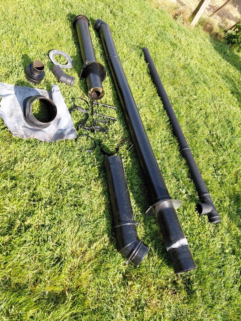 Rookgasafvoer pelletkachel, Ophalen of Verzenden, 60 tot 150 cm, 80 cm of meer