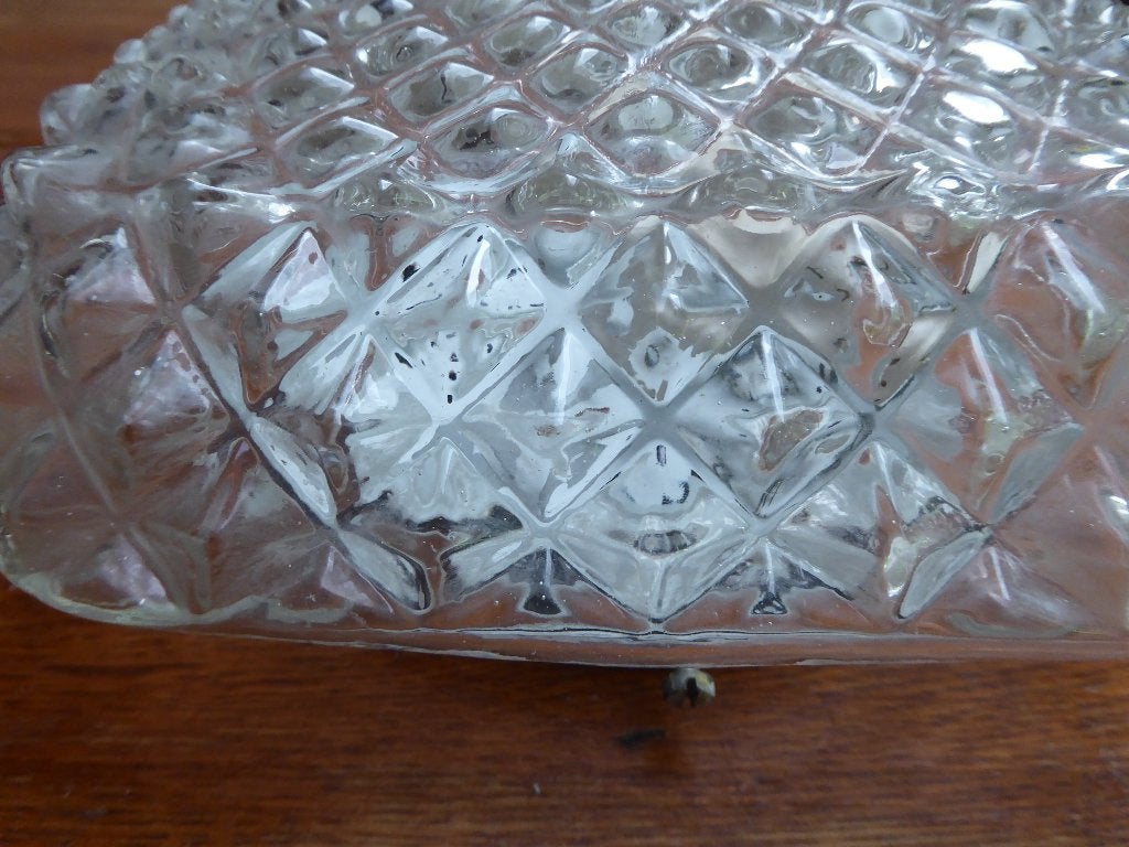 Vintage persglazen plafonniere, Antiek en Kunst, Ophalen of Verzenden