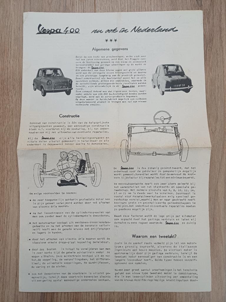 Vespa 400 reclame uitgave, Ophalen of Verzenden, Gelezen, Overige merken
