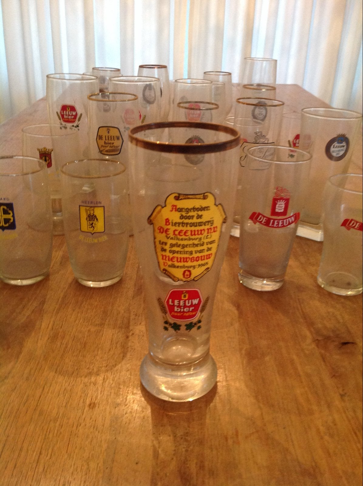 Collectie vintage bierglazen - De Leeuw - 25 stuks, Ophalen