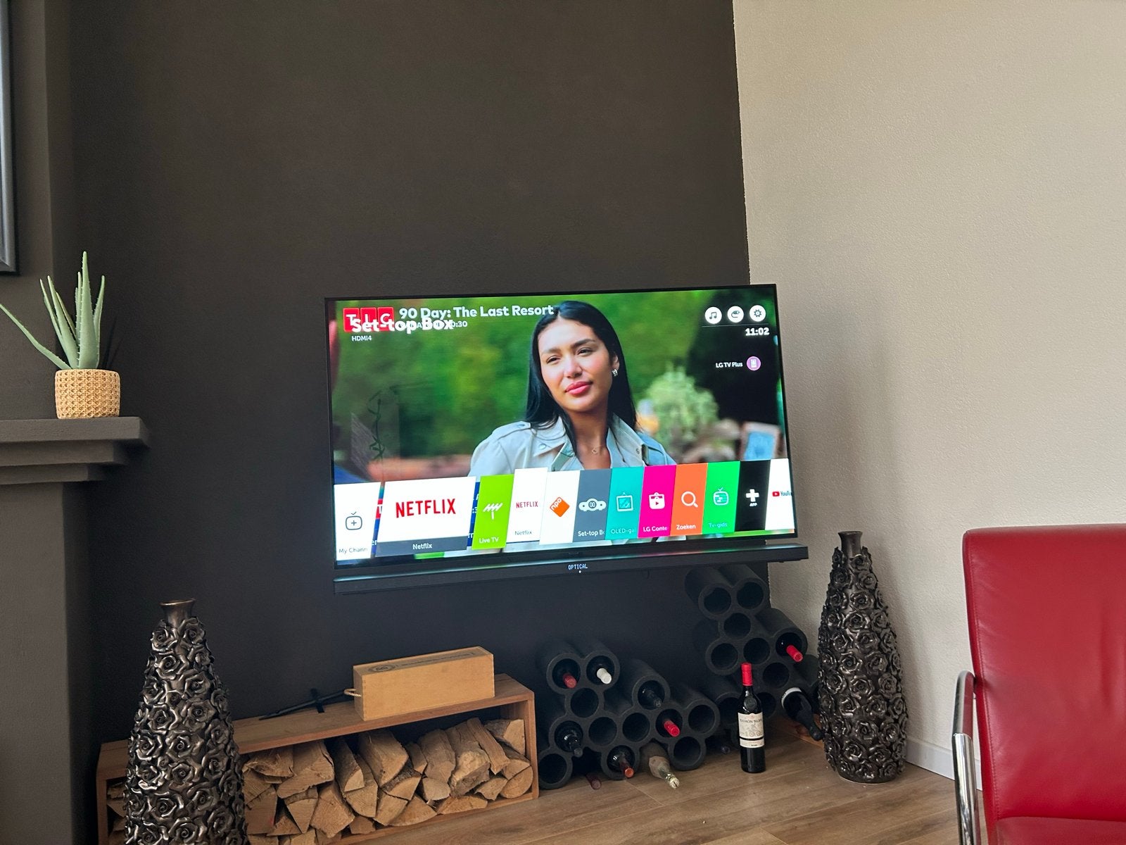 LG OLED55C7V OLED TV met soundbar, Audio, Tv en Foto, Televisies, Ophalen, OLED, Zo goed als nieuw, 100 Hz